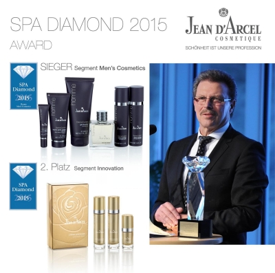 Jean d'Arcel cosmetique спечели SPA DIAMOND AWARD 2015